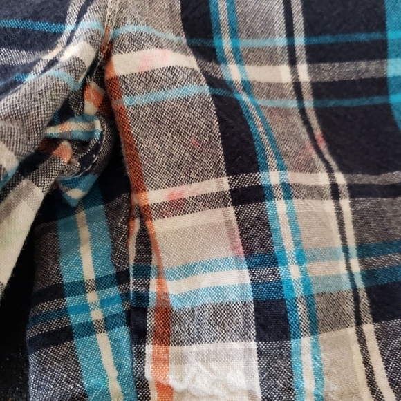 Hurley Baby Boy 18 Months Black White OrangeBlue Plaid Shorts - Picture 2 of 5